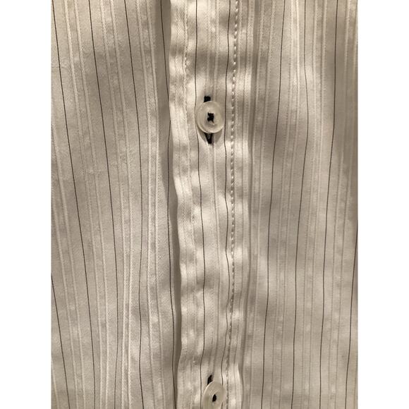 Roar Mens Embroidered Western Shirt Size Large Western Rodeo White Black Striped - Picture 6 of 13